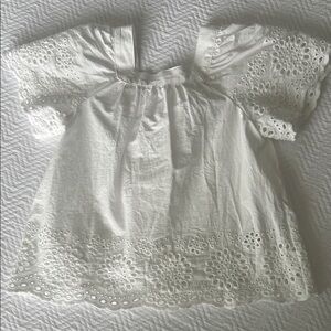 Zara Kids White Eyelet Blouse